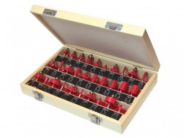 Faithfull TC Router Bit Set 30pc 1/4 Shank  In Carry Case £69.99